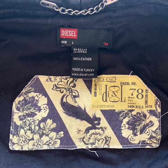 Diesel leather motorcycle jacket - Picture 4 of 6